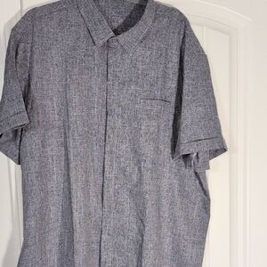 Men's Casual Gray Button Down Shirt
